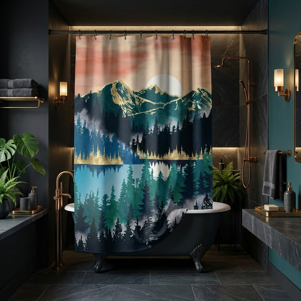 Lake Mist - Shower Curtain