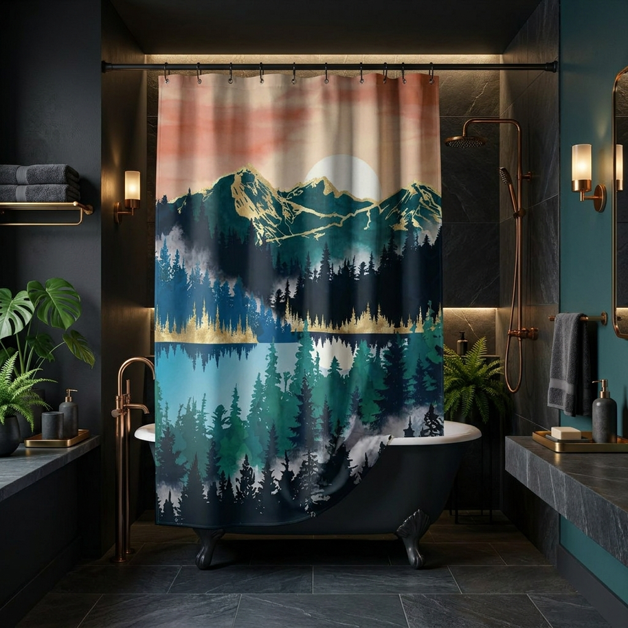 Lake Mist - Shower Curtain