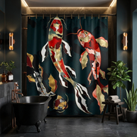 Metallic Koi - Shower Curtain
