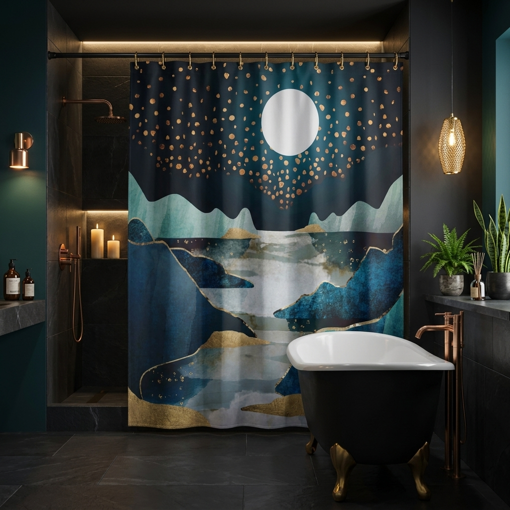 Moon Glow - Shower Curtain