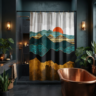 Turquoise Vista - Shower Curtain