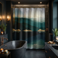 Waters Edge Reflection - Shower Curtain