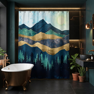 Blue Forest - Shower Curtain