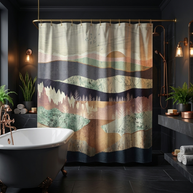 Golden Spring Reflection - Shower Curtain