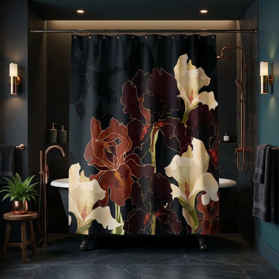 Autumn Iris - Shower Curtain