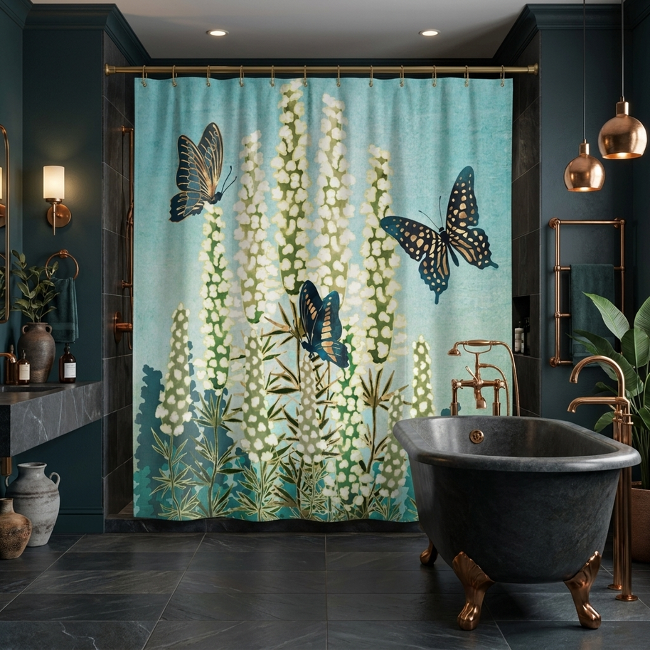 Butterfly Garden - Shower Curtain
