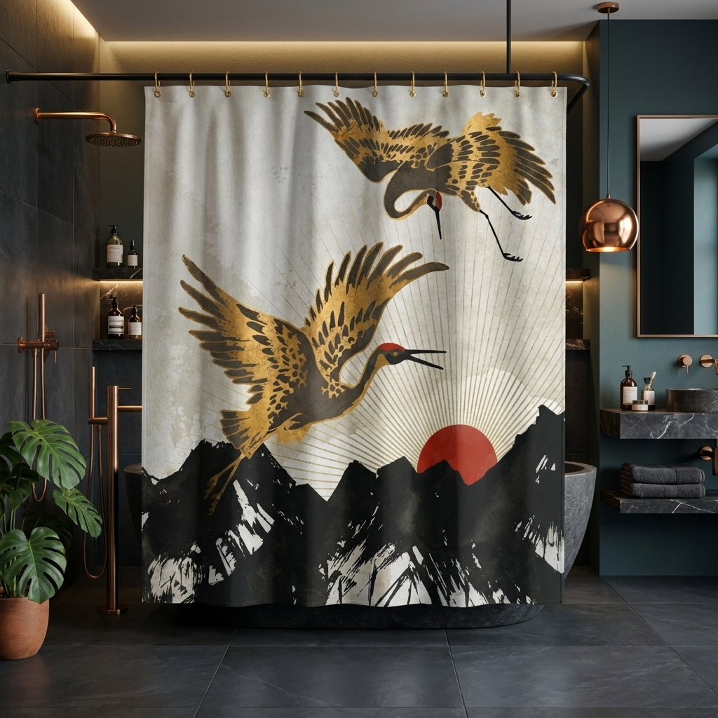 Elegant Flight II - Shower Curtain