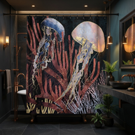 Metallic Coral - Shower Curtain