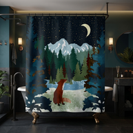 Winter Fox - Shower Curtain