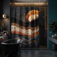 Metallic Mountains - Shower Curtain