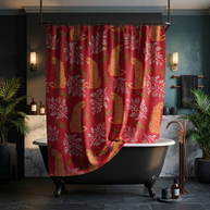 Botanical Leopard with Pink - Shower Curtain