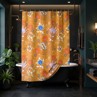 Mustard Protea - Shower Curtain
