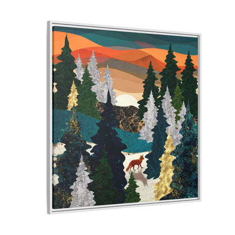 Amber Fox - Matte Canvas, Framed (Multi-color)