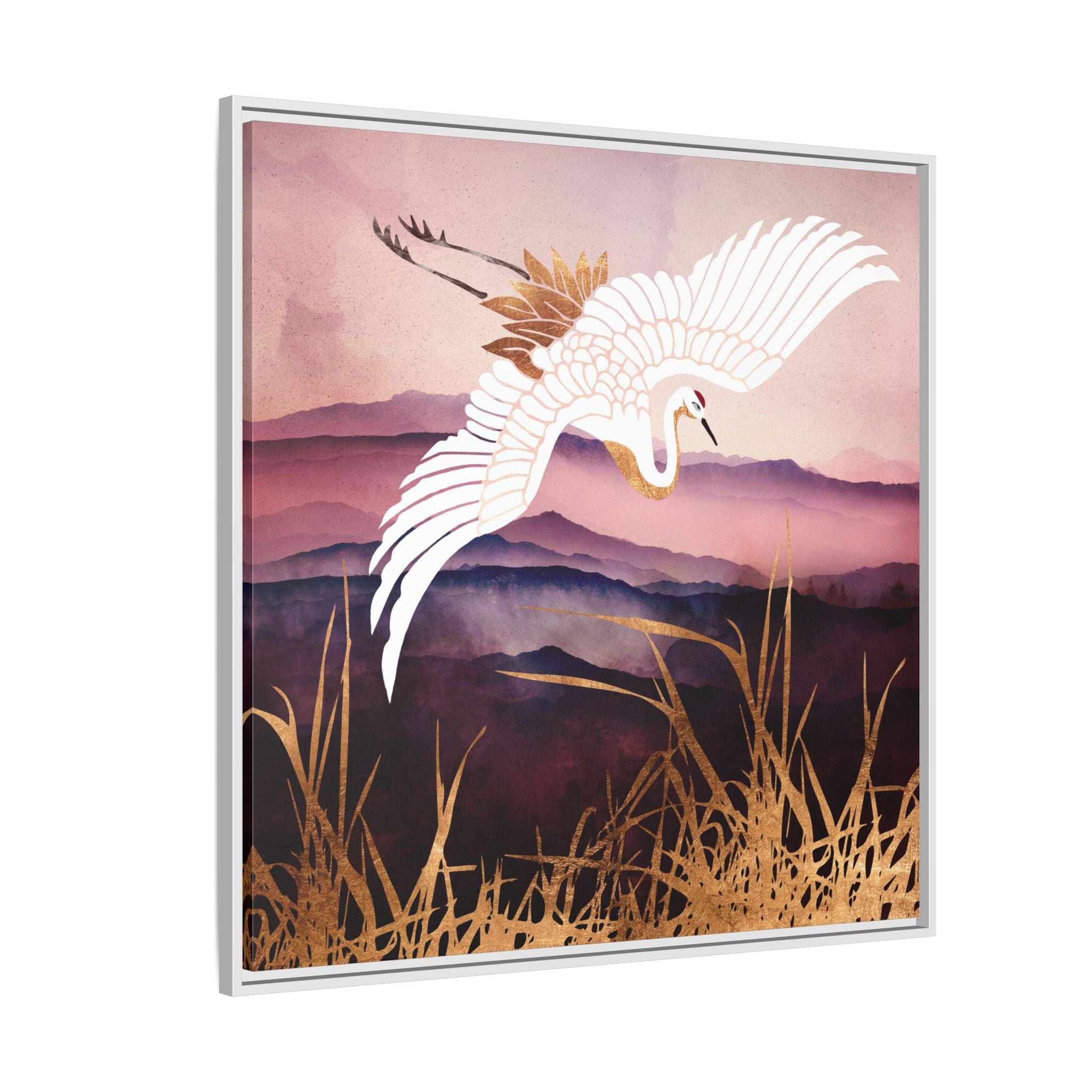 Elegant Flight III - Matte Canvas, Framed (Multi-color)
