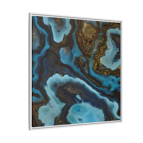 Blue Agate - Matte Canvas, Framed (Multi-color)