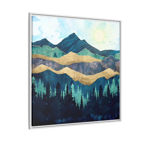 Blue Forest - Matte Canvas, Framed (Multi-color)