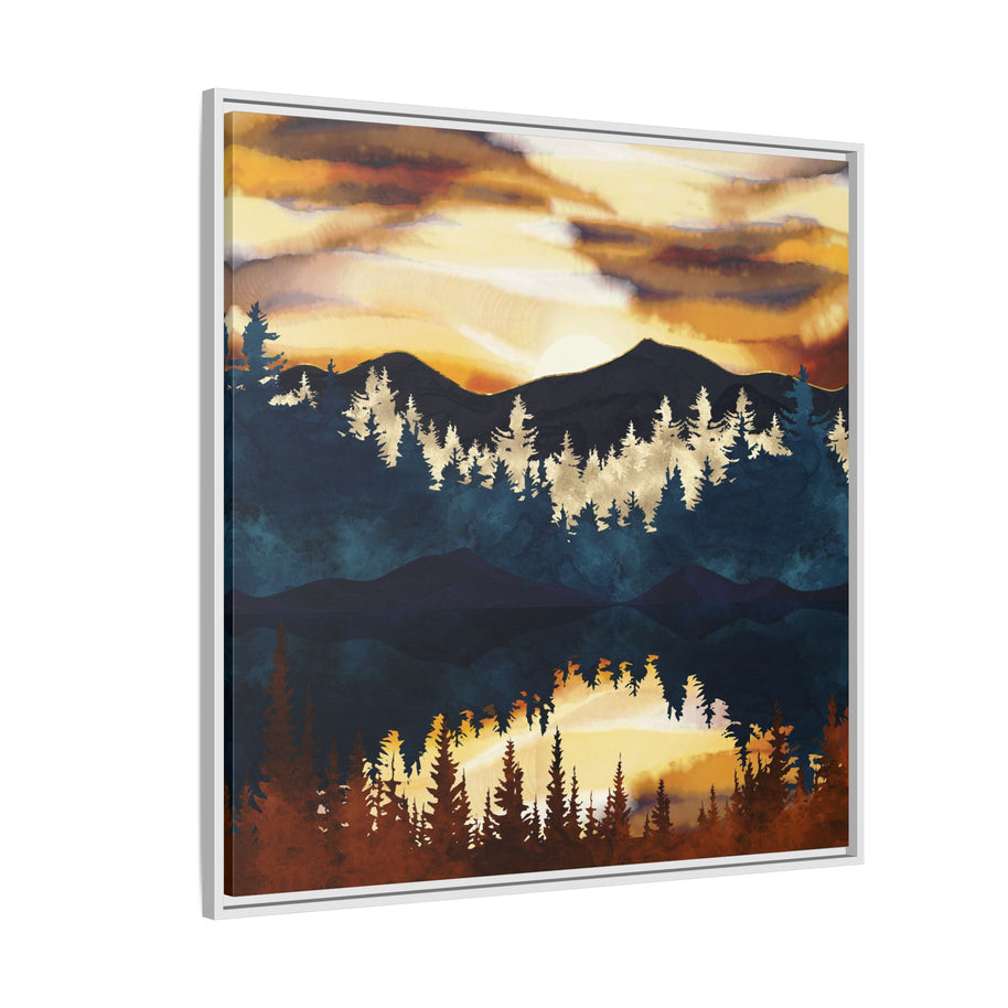 Fall Sunset - Matte Canvas, Framed (Multi-color)