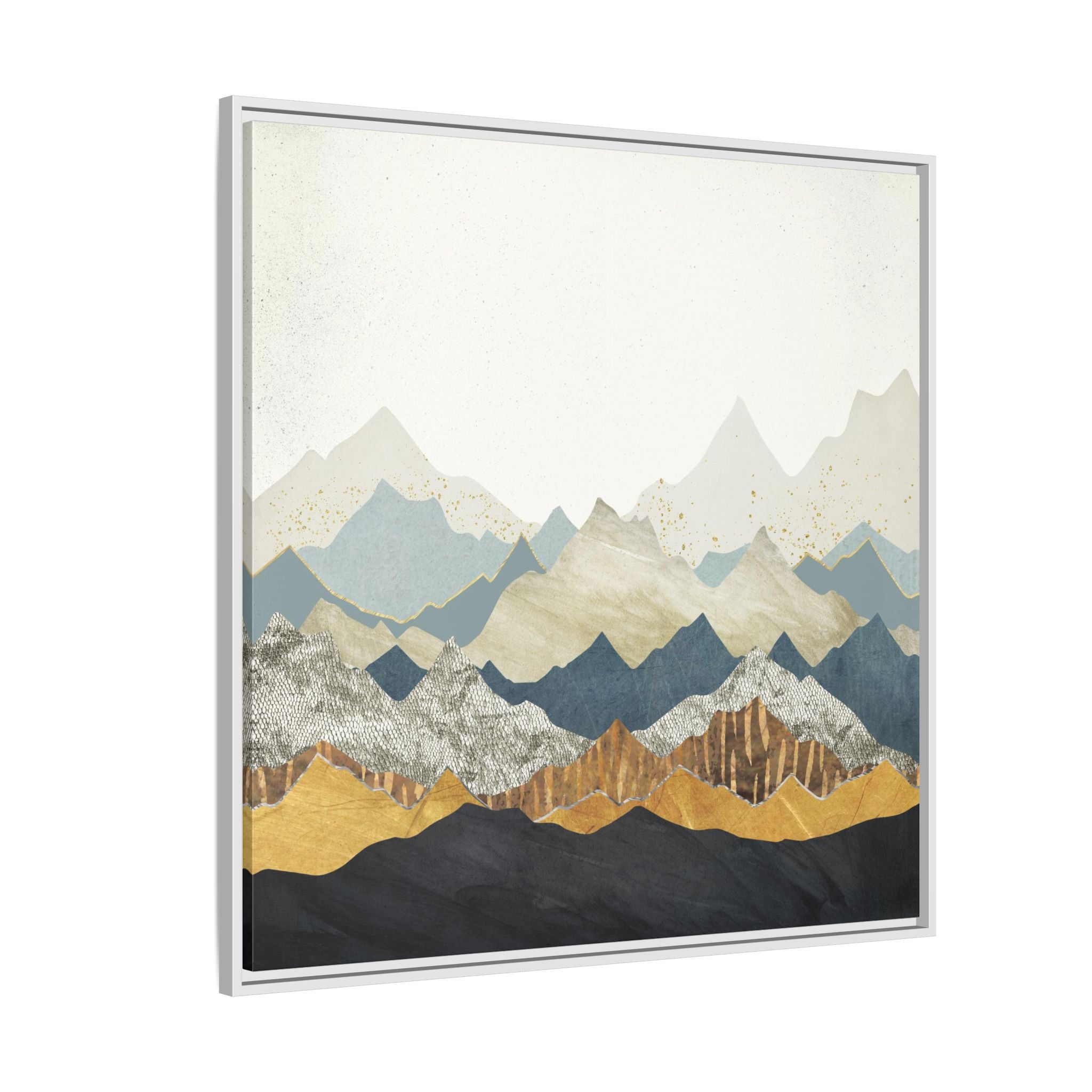 Distant Peaks - Matte Canvas, Framed (Multi-color)